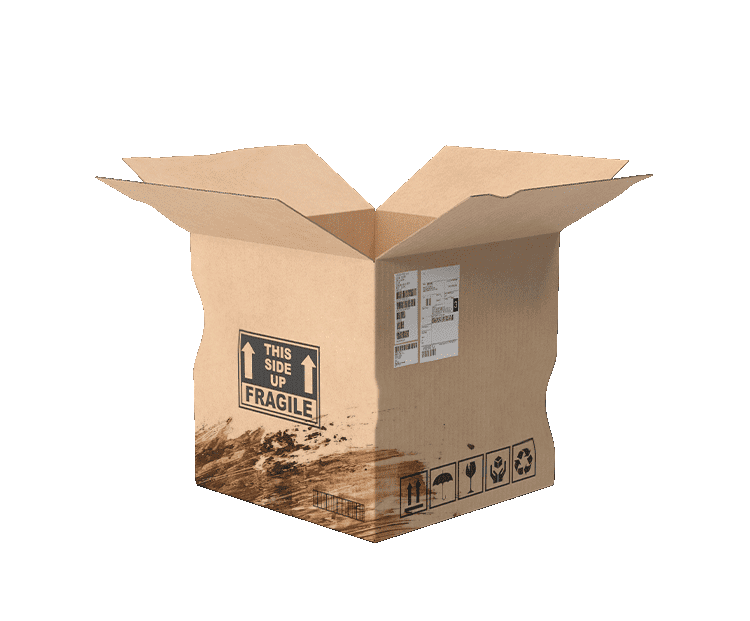 Example of a damaged box
